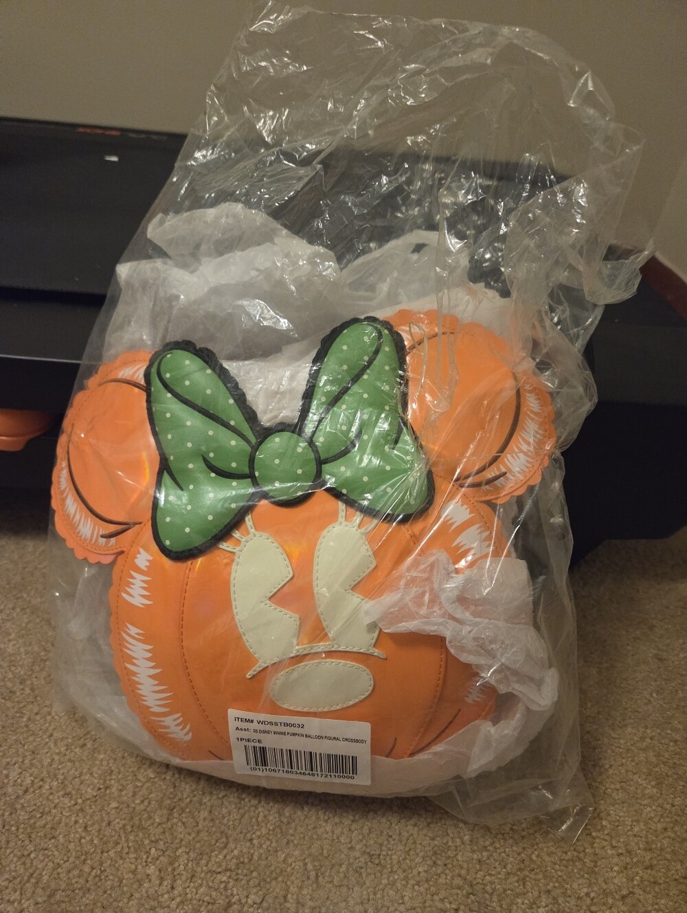 Loungefly Stitch Shoppe Disney Minnie Mouse Pumpkin Balloon Figural Crossbody